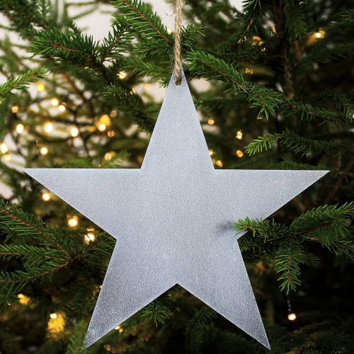 Metalowa Gwiazda do zawieszenia o barwie antracytowej - zimowa biżuteria ogrodowa