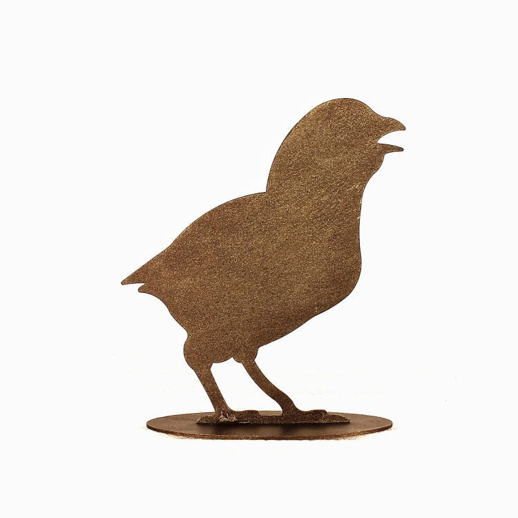 Kurczaczek Polduś - Figura ogrodowa Efekt złotej rdzy.jpg