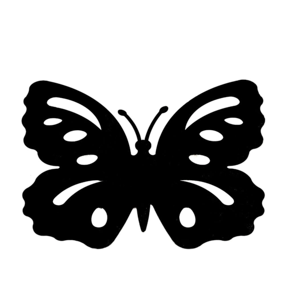 Motyl metalowa ozdoba zawieszka czarna