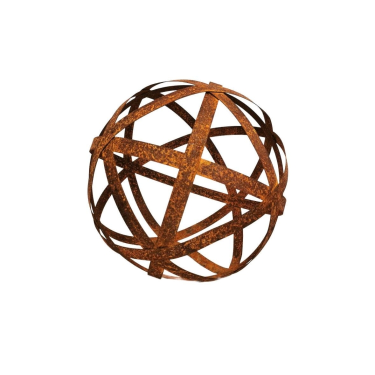 Kula ozdobna z pasków D 20 cm, naturalna rdza
