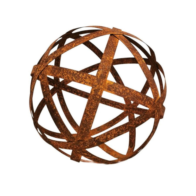 Kula ozdobna z pasków D 30 cm, naturalna rdza