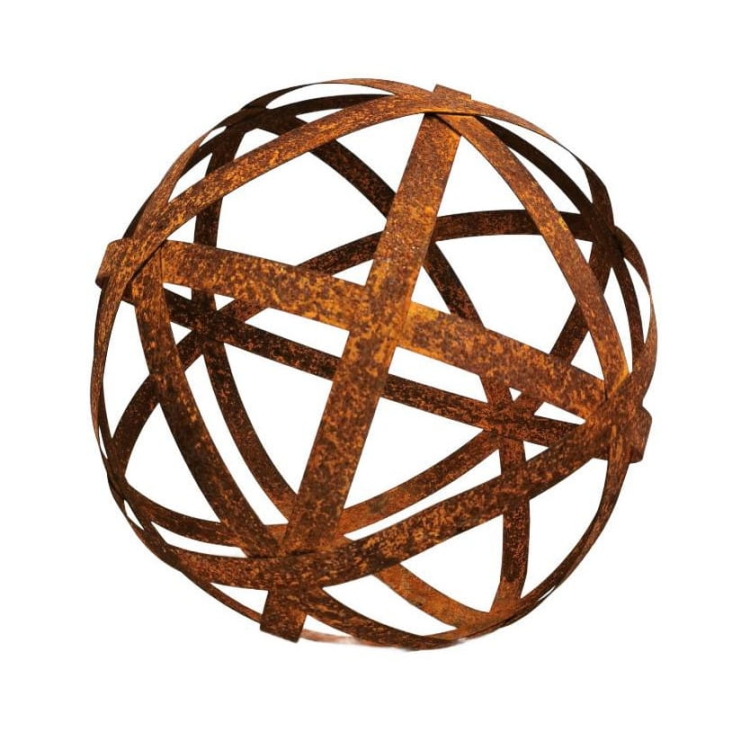 Kula ozdobna z pasków D 40cm, naturalna rdza