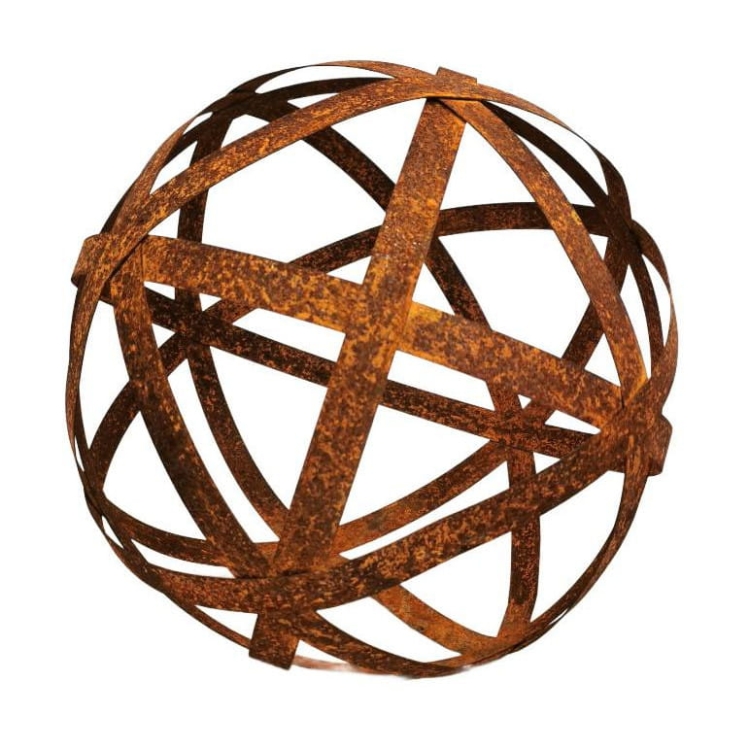 Kula ozdobna z pasków D 50cm, naturalna rdza